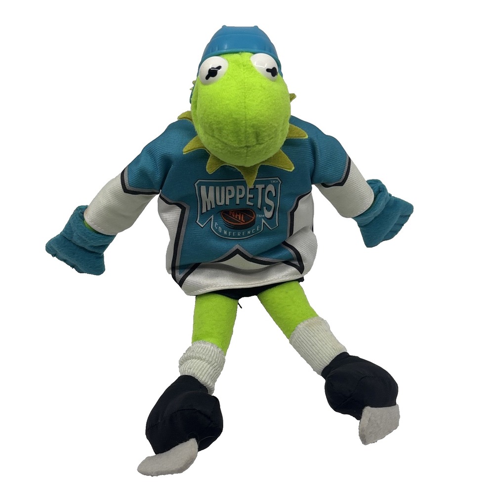 Kermit the Frog Muppets NHL Conference Hockey Plush Stuffed Toy Jersey